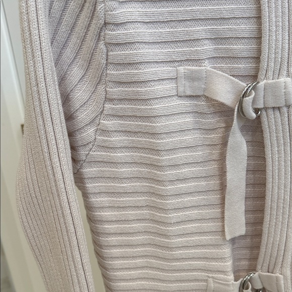 CAbi Women's Cream Ribbed Crewneck Sweater - Picture 6 of 8